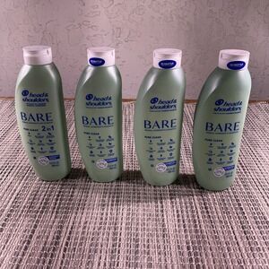 4 Head & Shoulders Bare Pure Clean 2IN1 Dandruff Shampoo & Conditioner 13.5oz